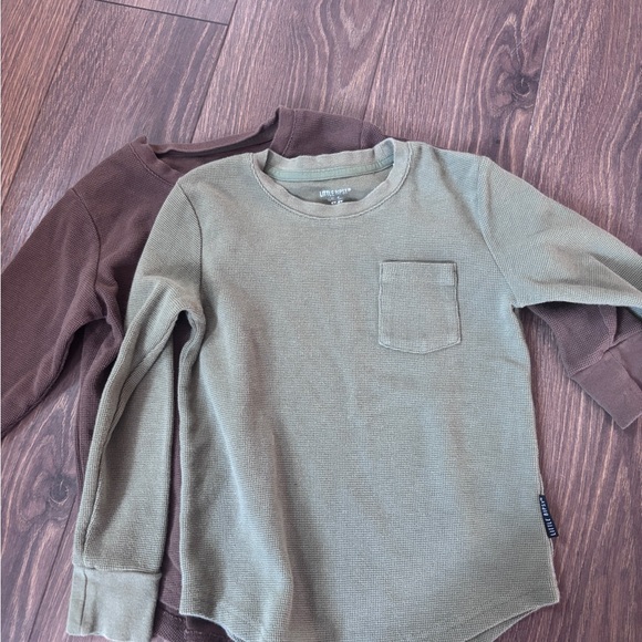 Kids Long Sleeve Shirts - Green and Brown - Picture 2 of 5